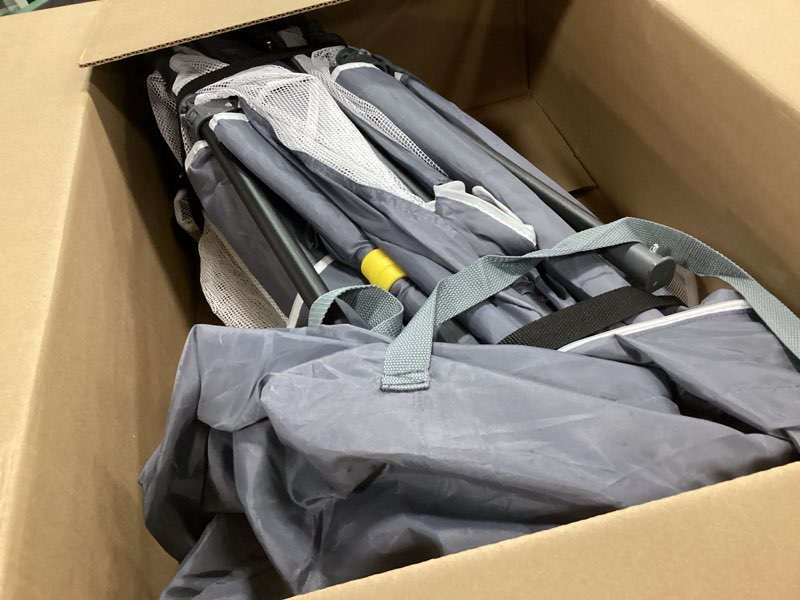 Condition photo showing As Is for Foldable Playpen for Babies and Toddlers, 50x50 Inches Portable Playpen, Kids Collapsible Play Pen with 2 Handlers, Indoor & Outdoor Baby Fence Play Area with Visible Mesh, Dark Gray 50"x50" Dark Gray