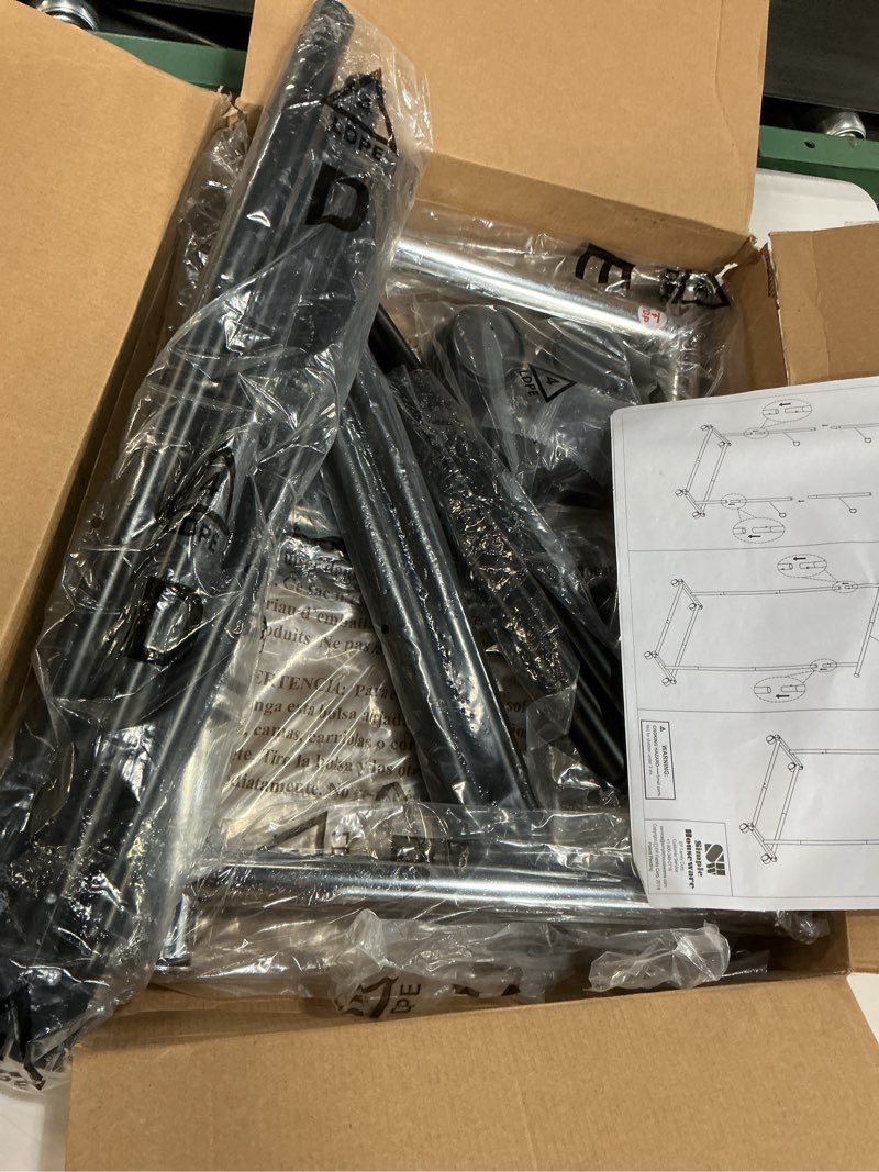 Condition photo showing Good Condition for Whitmor Heavy Duty Adjustable Garment Rack-Rolling Clothes Organizer, Black and Chrome