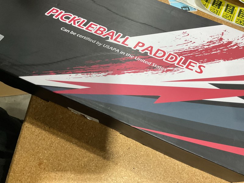 Condition photo showing New/Like New for pickleball paddle with t700 raw carbon fiber, 16mm upgraded epp foam core, torque-boost weighting system & elasticity enhancement design