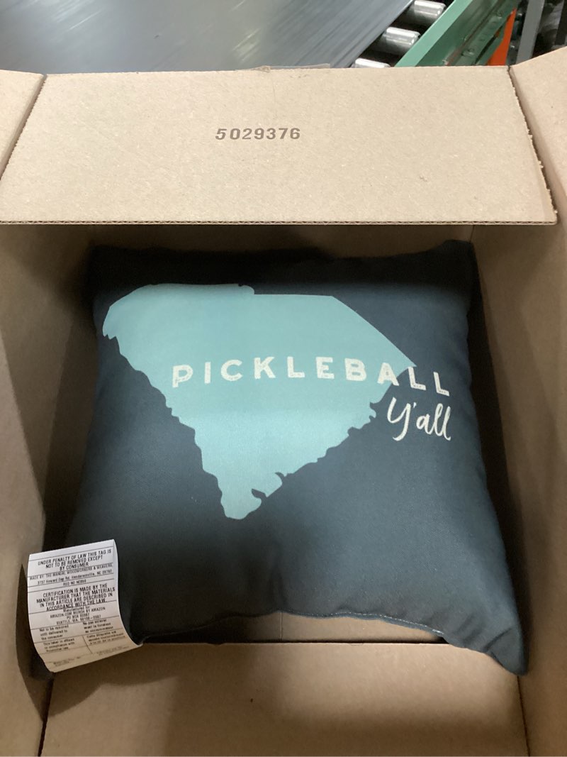 Condition photo showing Good Condition for pickleball y'all for south carolina pickleball players throw pillow 16x16