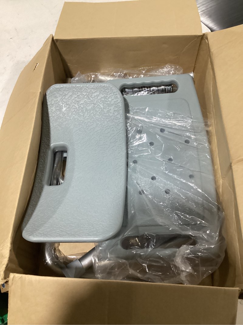 Condition photo showing New/Like New for bath safetybenches/stools product description: bath bench, w/back, kd,rtl,1 ea