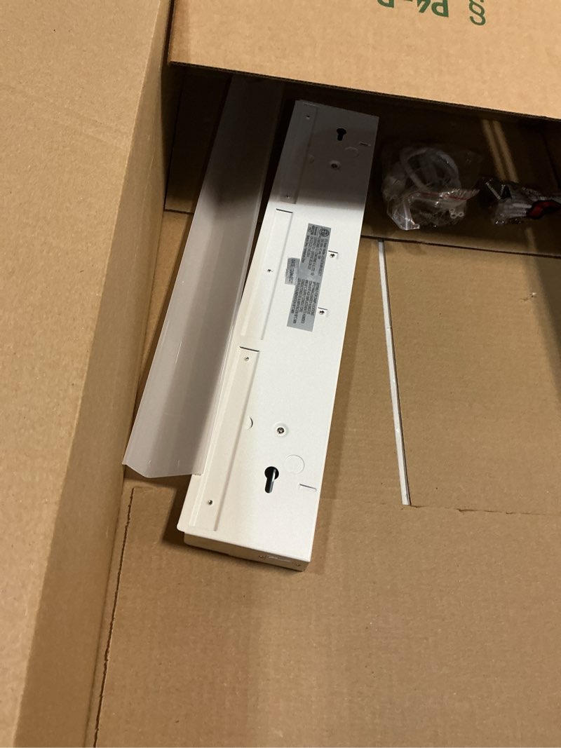 Condition photo showing As Is for 18-Inch Dimmable Under Cabinet LED Light, Hardwired Installation Only, Color Selectable - Soft White(3000K)/ Bright White(4000K)/ Daylight White(5000K), 10W, White Finish 18 Inch