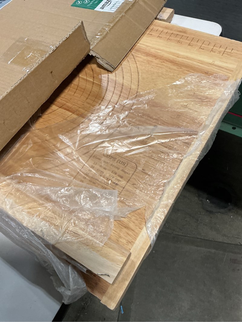 Condition photo showing As Is for Montex Pastry Board with Measurement 24'' x 20", Wooden Kneading Board, Pastry Board for Rolling Dough, Pastry Baking Board with Counter Lip