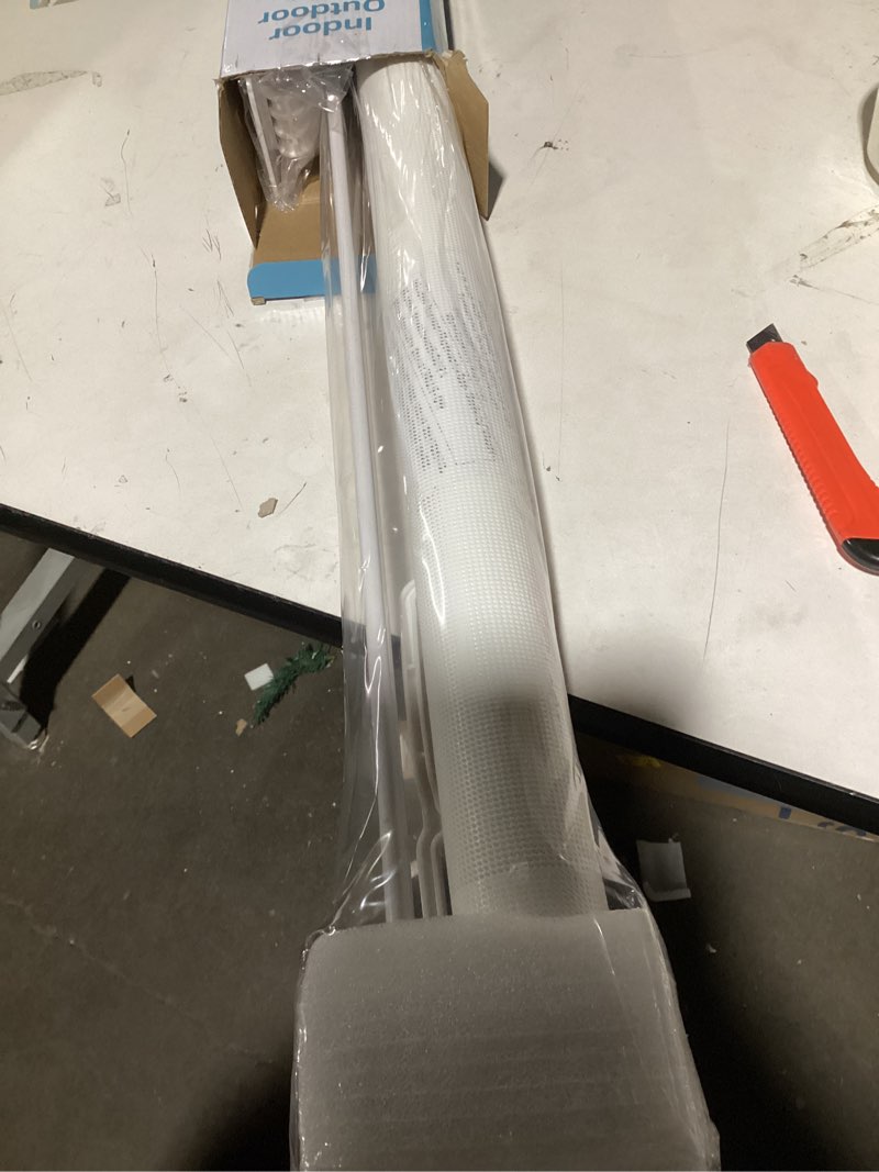 Condition photo showing Good Condition for Babepai Baby Gate for Stairs No Drill, Punch Free Retractable Baby Gates Extends to 72" Wide 34" Tall, Reractable Dog Gate for Doorways, Stair Gate for Outdoor, Indoor, Hallways, Deck, Porch B-white 34" Tall x 72" Wide-No Drilling