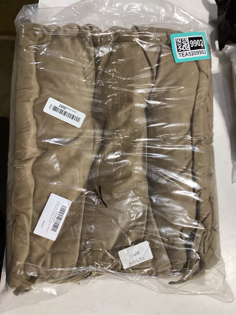 Condition photo showing Good Condition for vctops chair cushion for dining chair, soft velvet square seat cushion with ties cozy indoor chair pad cushion for office kitchen dining room (khaki,16"x16") 16"x16" khaki