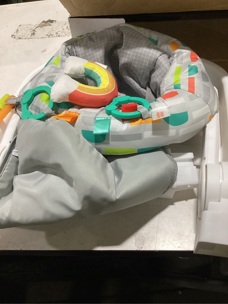 Condition photo showing Good Condition for bright starts learn-to-sit baby floor seat, 2-positions grow with infant, portable baby chair, includes sensory toys, unisex, 4-12 months, playful paradise