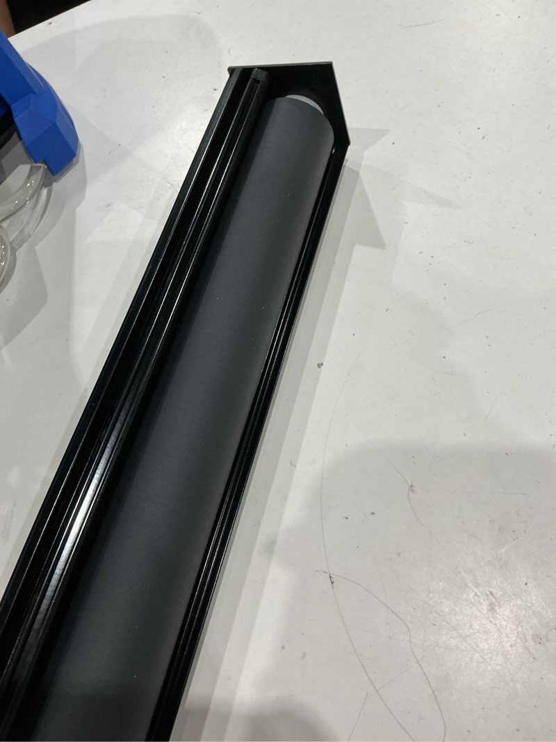 Condition photo showing Good Condition for chrisdowa cordless blackout roller shades for windows, striped free-stop window blinds with privacy, thermal insulated window shades for home, office and door. black, 20" w x 72" h 20"w x 72"h black