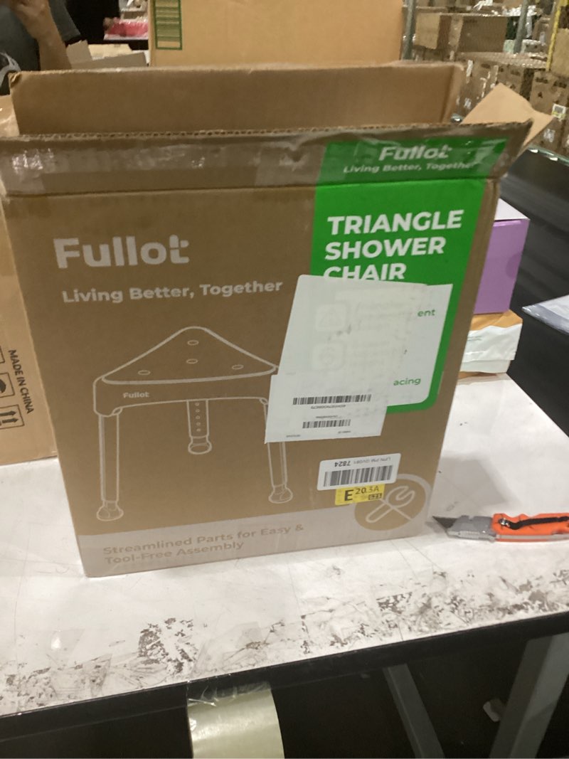 Condition photo showing Good Condition for space-saving triangular shower chair for inside shower, fsa/hsa eligible 400 lbs adjustable shower s