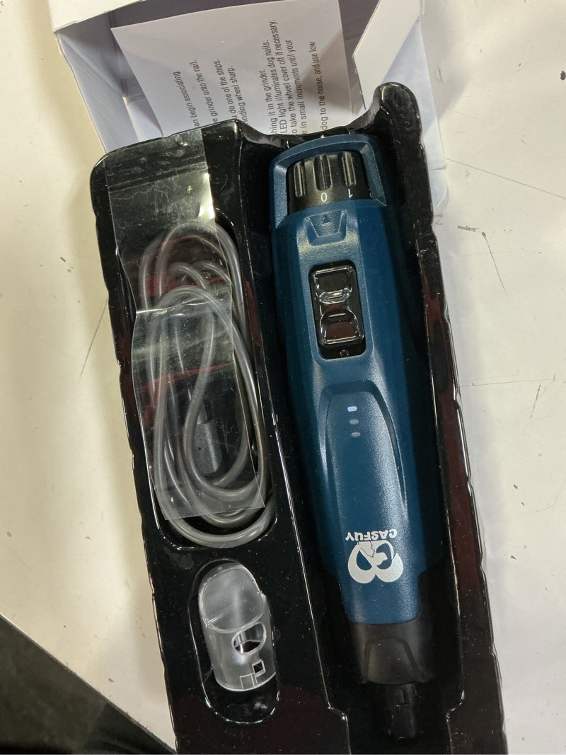 Condition photo showing Good Condition for casfuy new 6-speed dog nail grinder - 50% more power dog nail trimmers with 2 led lights quiet 7h running time electric pet nail grinder file toenail grinder for large medium small dogs & cats (db) dark blue
