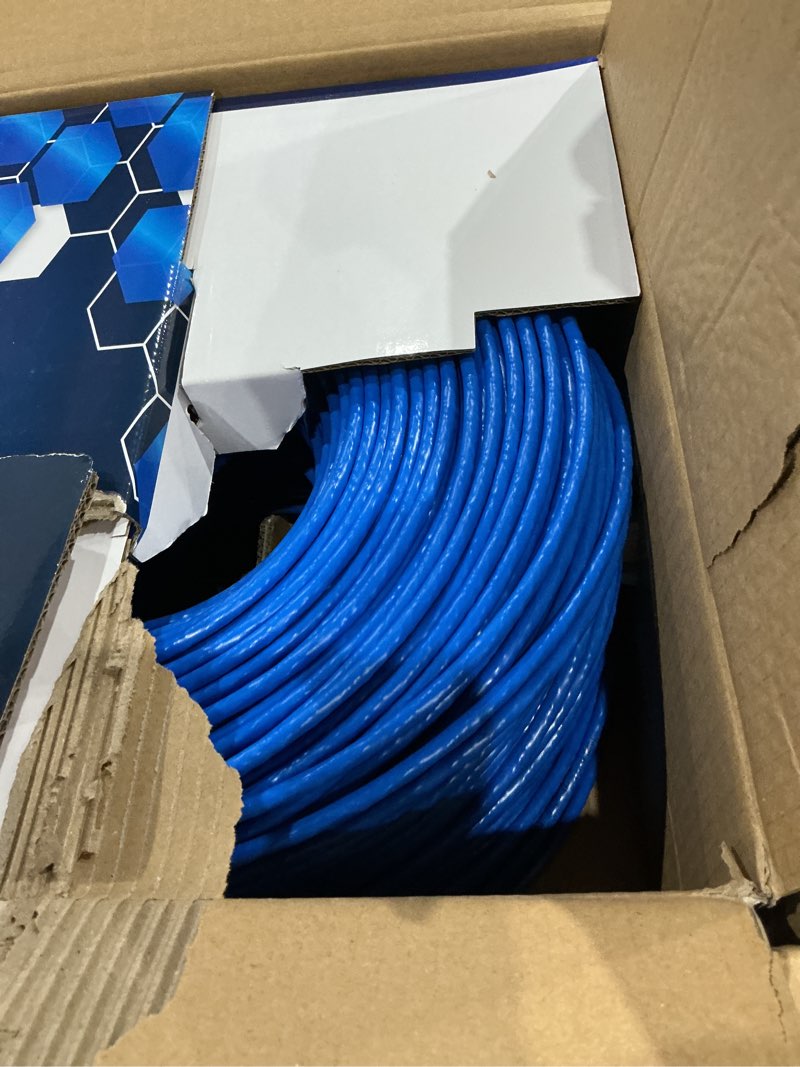 Condition photo showing Good Condition for monk cables | cat6 plenum cable 1000ft | utp, 23awg, 550mhz | dsx-8000 certified | most certified cable of the whole market (blue)