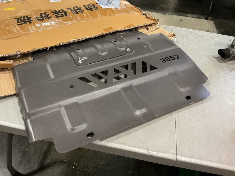 Condition photo showing Good Condition for fl3z-5d032-d engine splash guard shield grill compatible with ford f-150 2.7l 3.3l 3.5l 5.0l 2018-2022 replace# fl3z-5d032-e fl3z-5d032-a lower front splash shield please check the model