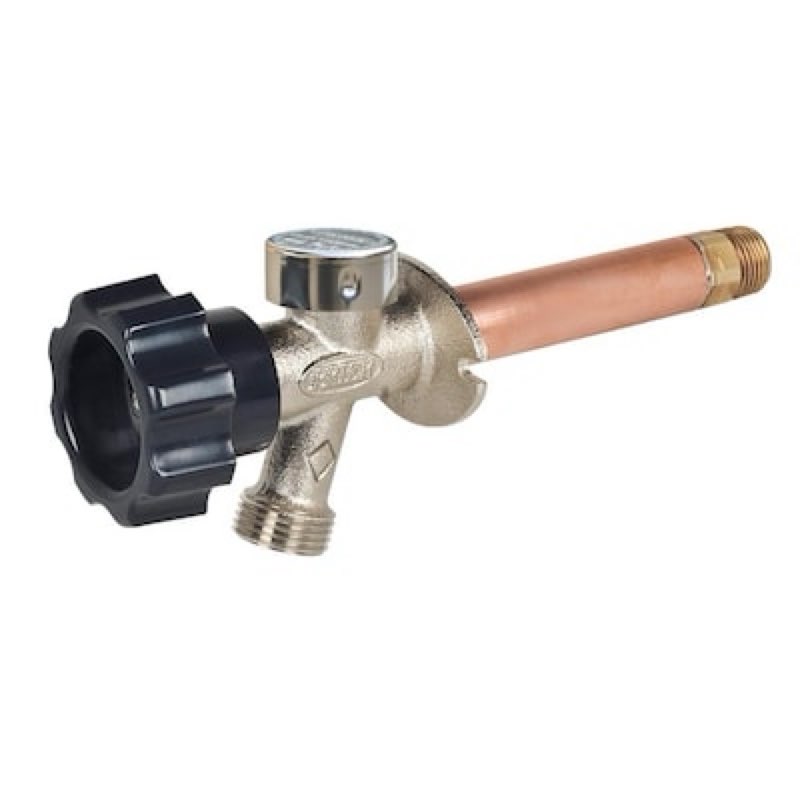 prier products diamond 10-in l x 1/2-in mip brass anti-siphon frost resistant half turn sillcock