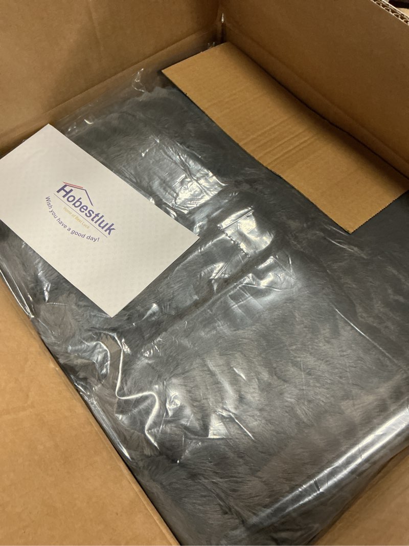 Condition photo showing Good Condition for Hobestluk Bean Bag Chairs Beanbag Chair with Filler Adult Bean Bags with Fluffy Ripple Cover, Giant Bean Bag Chairs for Adults (Dark Grey, 4FT - 44" x 44" x 24") Dark Grey 4FT - 44" x 44" x 24"