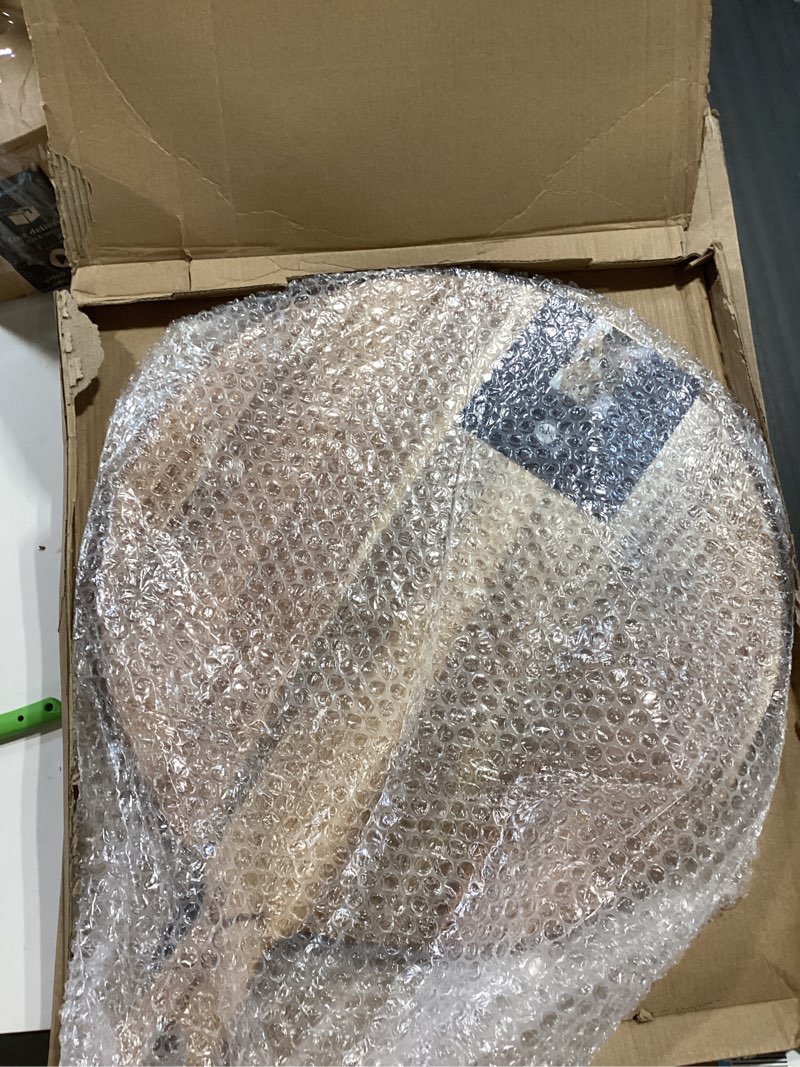Condition photo showing Good Condition for bill.f wood pizza peel 16 inch,16" acacia wood round cutting board with handle pizza board for kitchen charcuterie decorative board