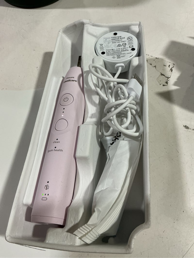 Condition photo showing Good Condition for Philips Sonicare 5900 Series Electric Toothbrush - Next-Generation Sonicare Technology, Pressure Sensor, 6 Brushing Settings, SmarTimer, BrushPacer, 21-Day Runtime, Light Pink, Model HX7132/02 Light Pink 1 Count (Pack of 1)