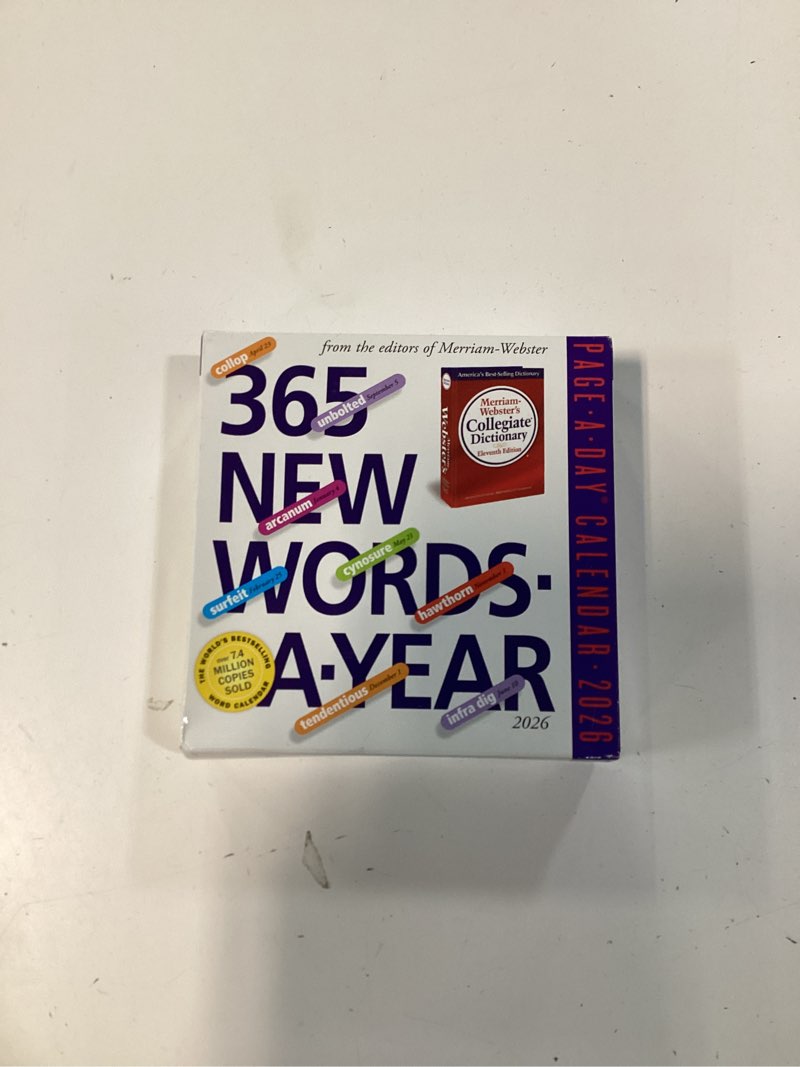 Condition photo showing New/Like New for 2026 merriam-webster 365 new words-a-year page-a-day calendar