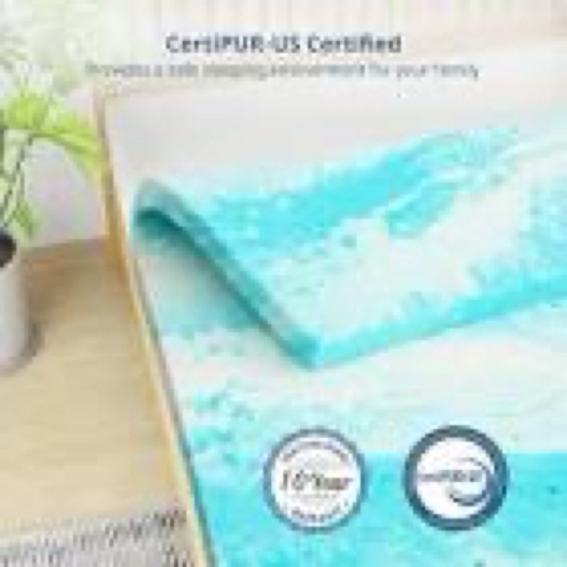aidoly twin size 2 inch cool memory foam mattress topper, pressure relief cushion