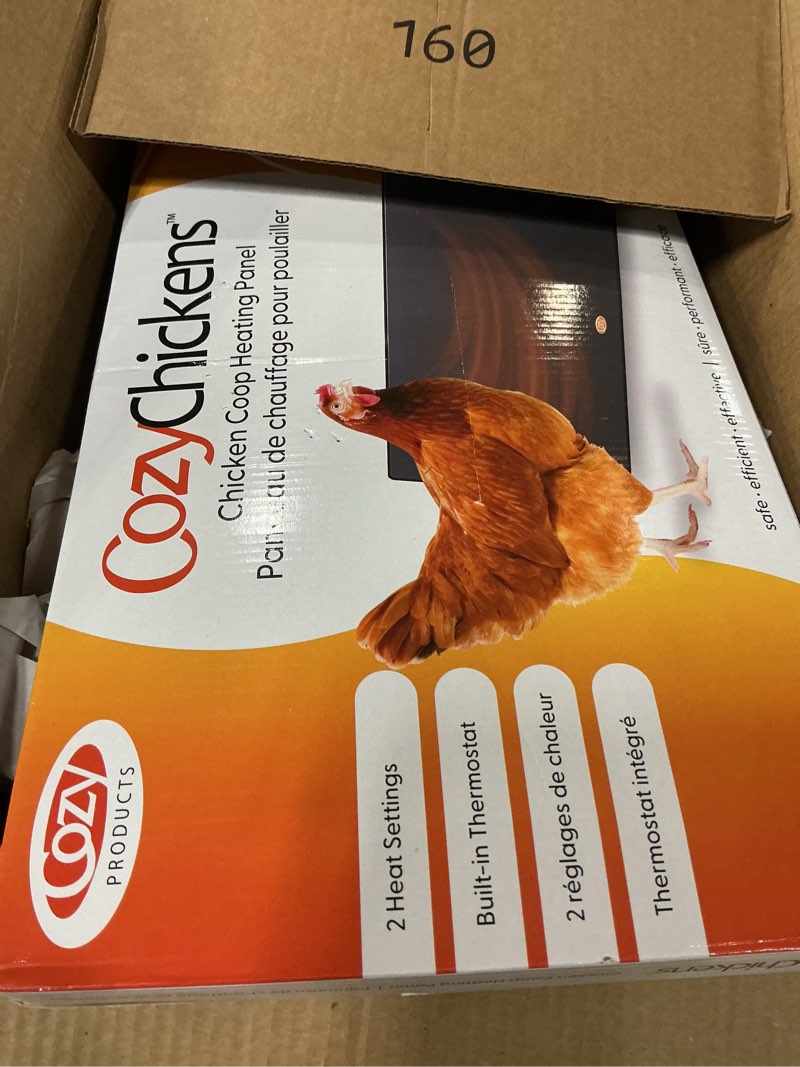 Condition photo showing New/Like New for Cozy Products Cozy Coop, Chicken Coop Heater, Flat-Panel Radiant Heater with Thermal Protector, Energy-Efficient, Easy to Install, Ideal for Small Animals, 200 Watts, Black