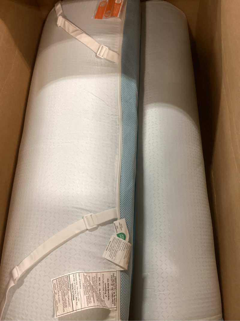 Condition photo showing Good Condition for perlecare firm mattress topper twin- 3 inch memory foam bed topper made with certipur-us® certified foam, mattress pad with cooling bamboo cover, removable & washable, oeko-tex certified