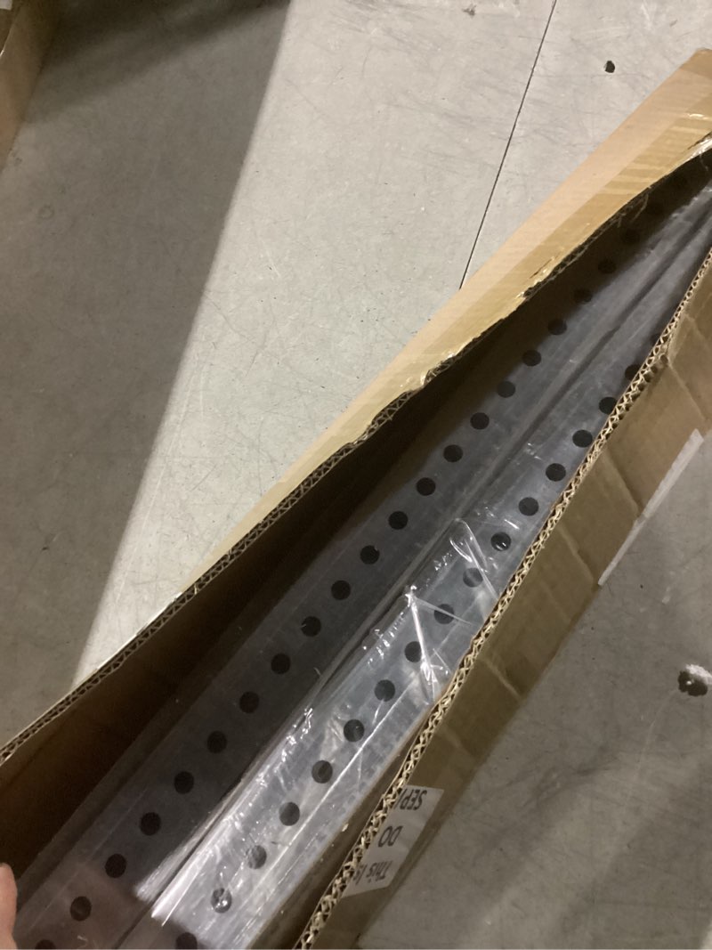 Condition photo showing New/Like New for 1 pcs 6 ft h x 2 in w square sign post with 7/16” dia mounting holes galvanized steel posts outside rust resistant industrial metal pipe tubing (silver) 1 silver 6 ft x 2 in