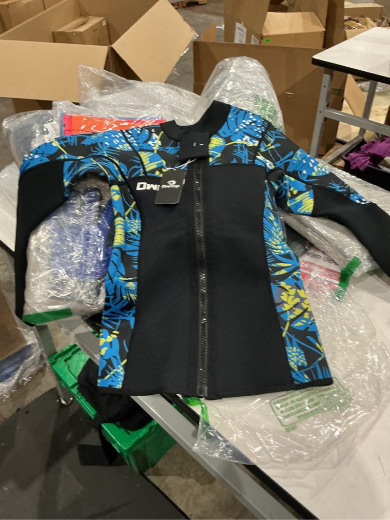 Condition photo showing Good Condition for wenlia womens wetsuits tops | 2mm neoprene jacket | ultra stretchy & warmth | easy entry front zip - ykk | surfing snorkeling - all watersports
