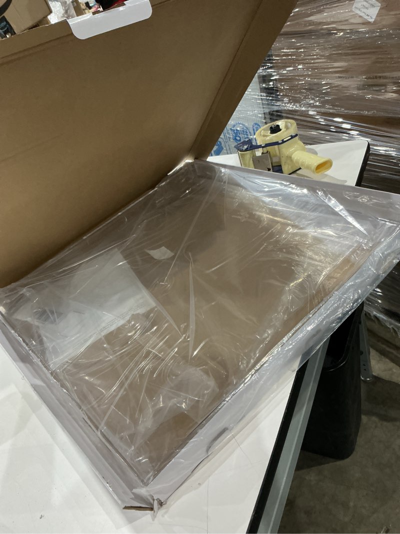 Condition photo showing Good Condition for 17×17 inches oversized clear acrylic ottoman tray extra large decorative tray spill-proof serving trays with handles king-size safe edge organizer for coffee table countertop breakfast clear 17" x 17" x 2"
