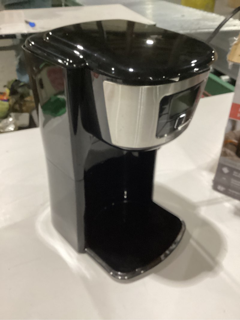 Condition photo showing As Is for not tested incomplete coffee maker only black+decker 12-cup thermal coffeemaker, black/silver, cm2035b