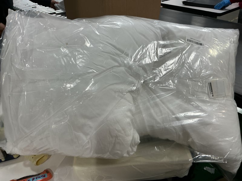 Condition photo showing As Is for Throw Pillow Inserts - Pack of 2, White - 22 x 22 Inches, Down Alternative Pillows for Bed, Sofa and Couch - Fluffy Decorative Stuffer Pillow for Indoors & Outdoors - Sham Stuffer - Machine Washable 22x22 White