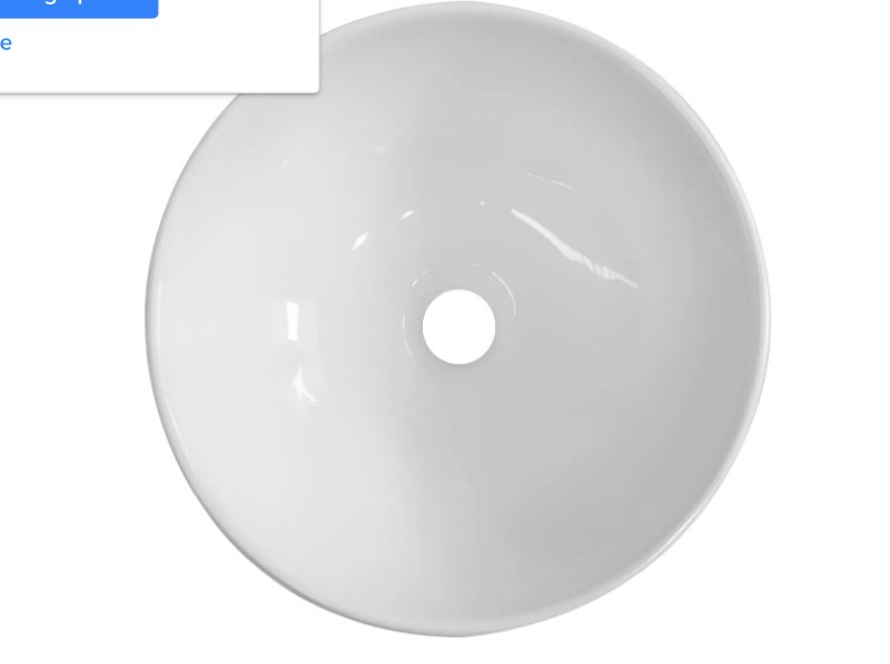 Ovalin Para Mueble De Baño Blanco Tipo Bolw 32cm
