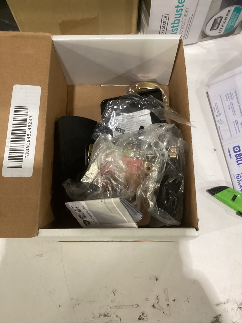 Condition photo showing As Is for Kwikset Powerbolt 250 10-Button Keypad Matte Black Transitional Electronic Deadbolt Door Lock, Featuring Convenient Keyless Entry, Customizable User Codes and Auto-Locking