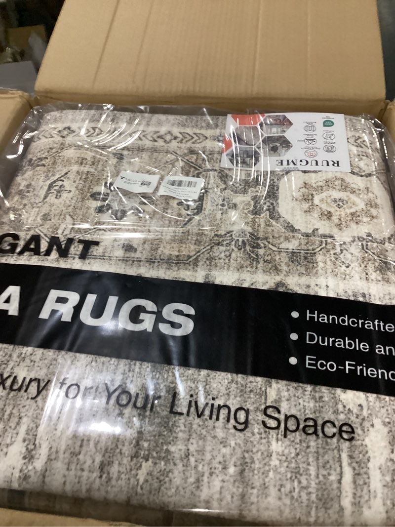 Condition photo showing New/Like New for RUUGME Living Room 10x14 Area Rugs - Washable Lightweight Area Rug Stain Resistant Carpet Vintage Soft Rugs for Bedroom with Non Slip Backing Indoor Ultra-Thin Rugs Home Decor 10x14 Beige 10' x 14' (Rectangular) Beige