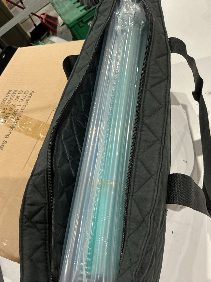 Condition photo showing Good Condition for zgme american mahjong set,166 white tiles with black rectangular bag and accessories,4 all-in-one mahjong racks with pushers,complete western mahjong set