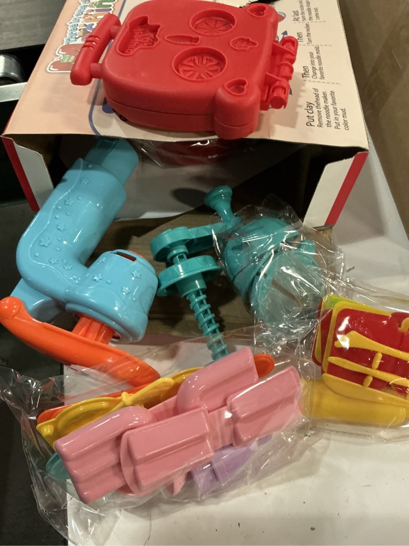 Condition photo showing Good Condition for 59 PCS 3 in 1 Dough Sets for Kids Ages 3-4-8, Art Crafts Dough Tools Kit, Ice Cream Playset Noodle Hamburger Maker Machine, Kitchen Creations Food Play Toys Toddlers Boys Girls