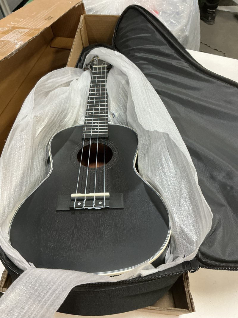 Condition photo showing New/Like New for Donner Concert Ukulele Professional 23 Inch Mahogany Ukelele for Adult Beginner Ukele Bundle with Online Lesson Gig Bag Aquila String Pick Tuner Strap Cloth DUC-200D Dark 23 Inch-Regular Dark Brown