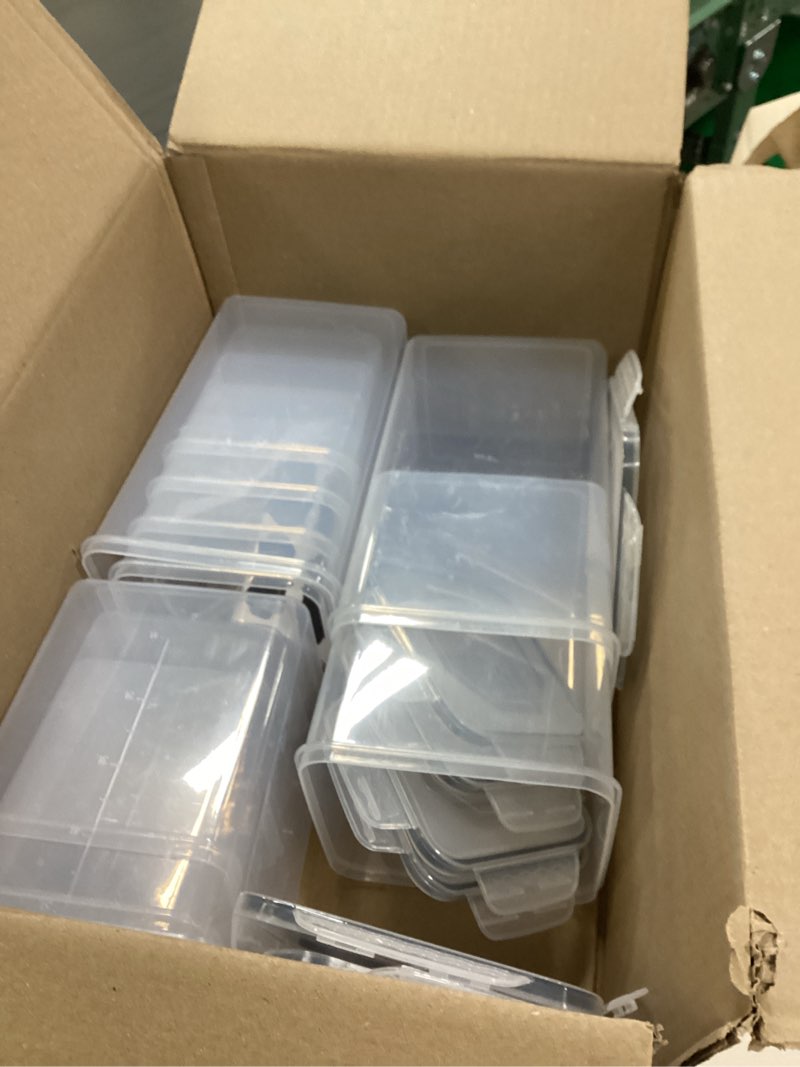 Condition photo showing New/Like New for VERONES Large Tall Airtight Food Storage Containers, 10 PACK Plastic Airtight Kitchen & Pantry Organization, Ideal for Flour & Sugar Plastic Canisters with Labels Black