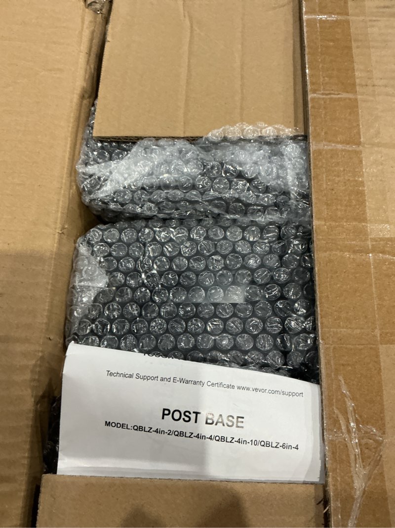 Condition photo showing Good Condition for vevor 4x4 post bracket, 10pc post base brackets, inner size 3.6"x3.6" heavy duty powder-coated post anchor matte black wood post brackets for pavilion deck railing support deck base plate