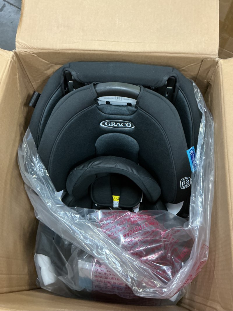 Condition photo showing Good Condition for Graco Turn2Me 3-in-1 Rotating Convertible Car Seat, Cambridge, Rear-Facing Rotation, Forward-Facing Mode, Highback Booster Up to 100 lbs, Adjustable Headrest & Harness, Steel Reinforced Frame Turn2Me Cambridge 2.0