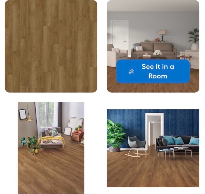 style selections brown 6-in wide x 4-2/5-mm thick waterproof interlocking luxury vinyl plank flooring (22.17-sq ft)