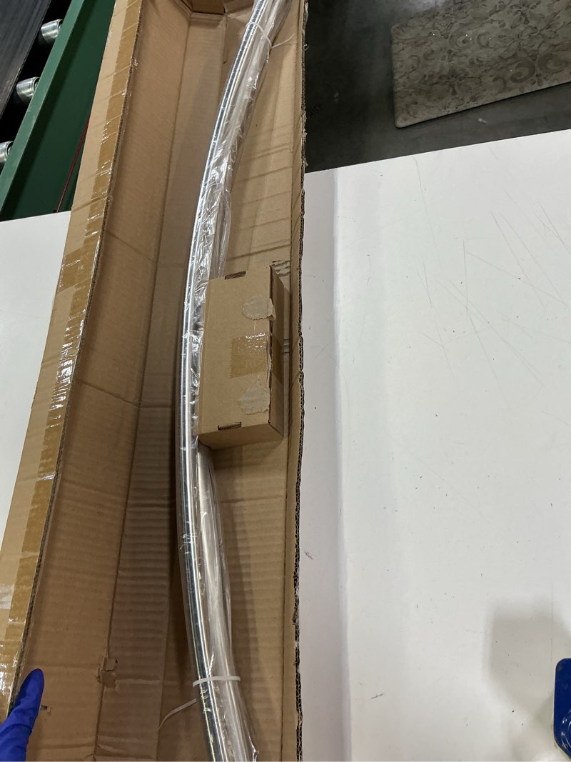 Condition photo showing New/Like New for toprod curved shower curtain rod 48-72 inches adjustable round shower rods | chrome,rounded bowed,stainless steel,more shower space,need to drill,for bathroom, bathtub polished chrome