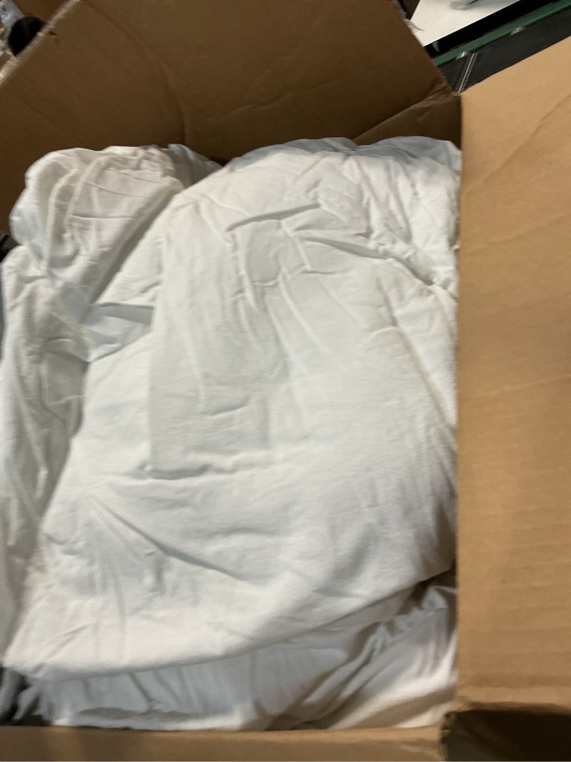 Condition photo showing As Is for Madison Park King Comforter Set Floral Chenille Tufted Cotton Comforter for King Size Bed, Soft & Lightweight Down Alternative King Bedding Set, Shams, Veronica, King/Cal King Off White 3 Piece Off White King/Cal King
