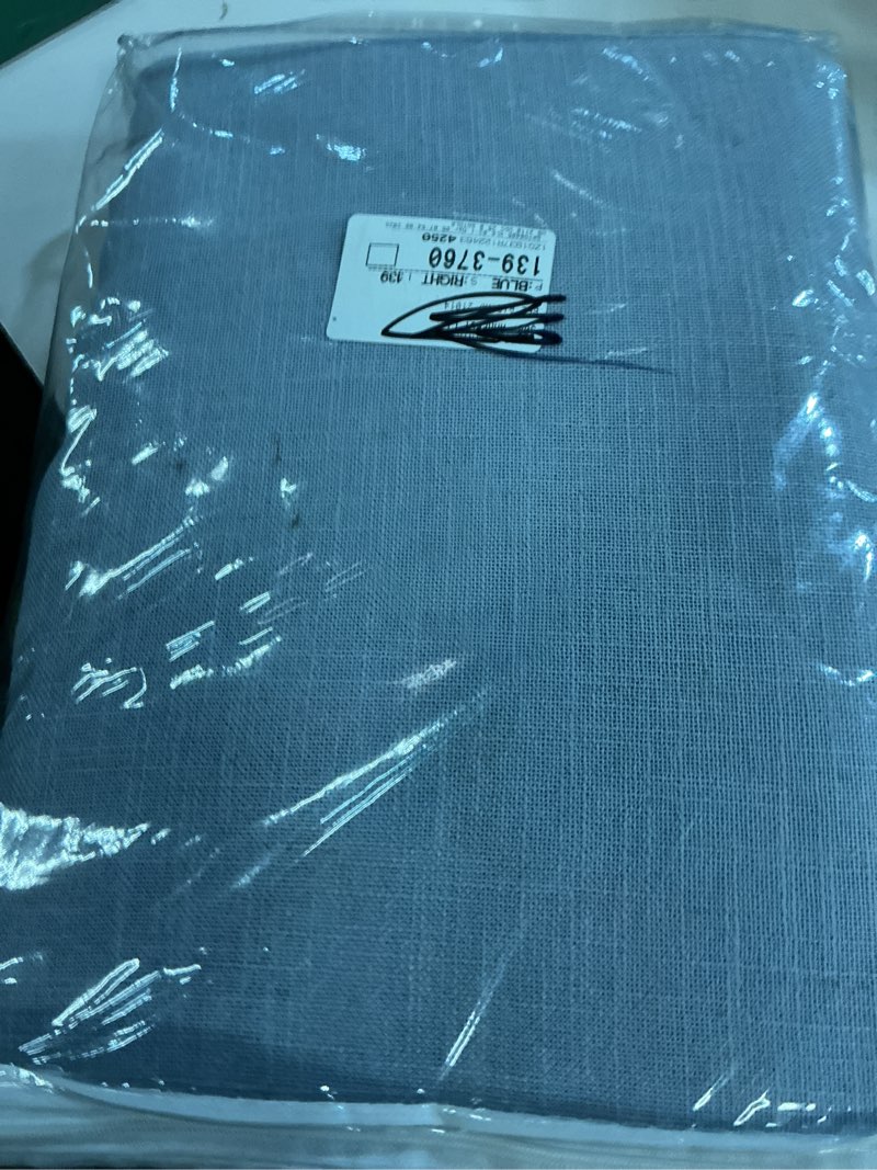 Condition photo showing New/Like New for miulee chambray blue linen curtains 90 inch long 2 panels for bedroom living room, soft linen textured window drapes semi sheer light filtering back tab rod pocket farmhouse modern burlap look decor 52"w x 90"l (pack of 2) chambray blue