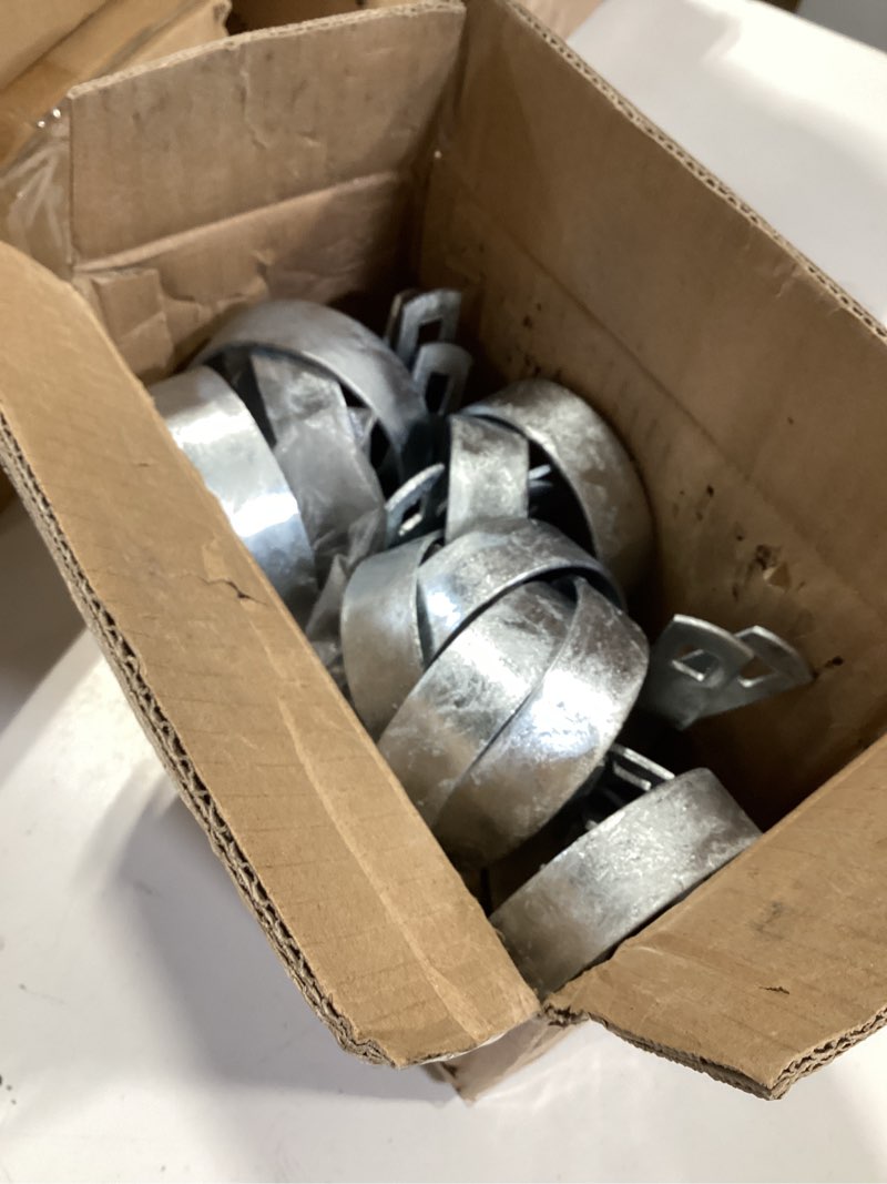 Condition photo showing Good Condition for 2-3/8" tension band for chain link fence,heavy duty chain link brace band use for attaching chain link fence rails, gate posts, corner posts, end posts (2-3/8")