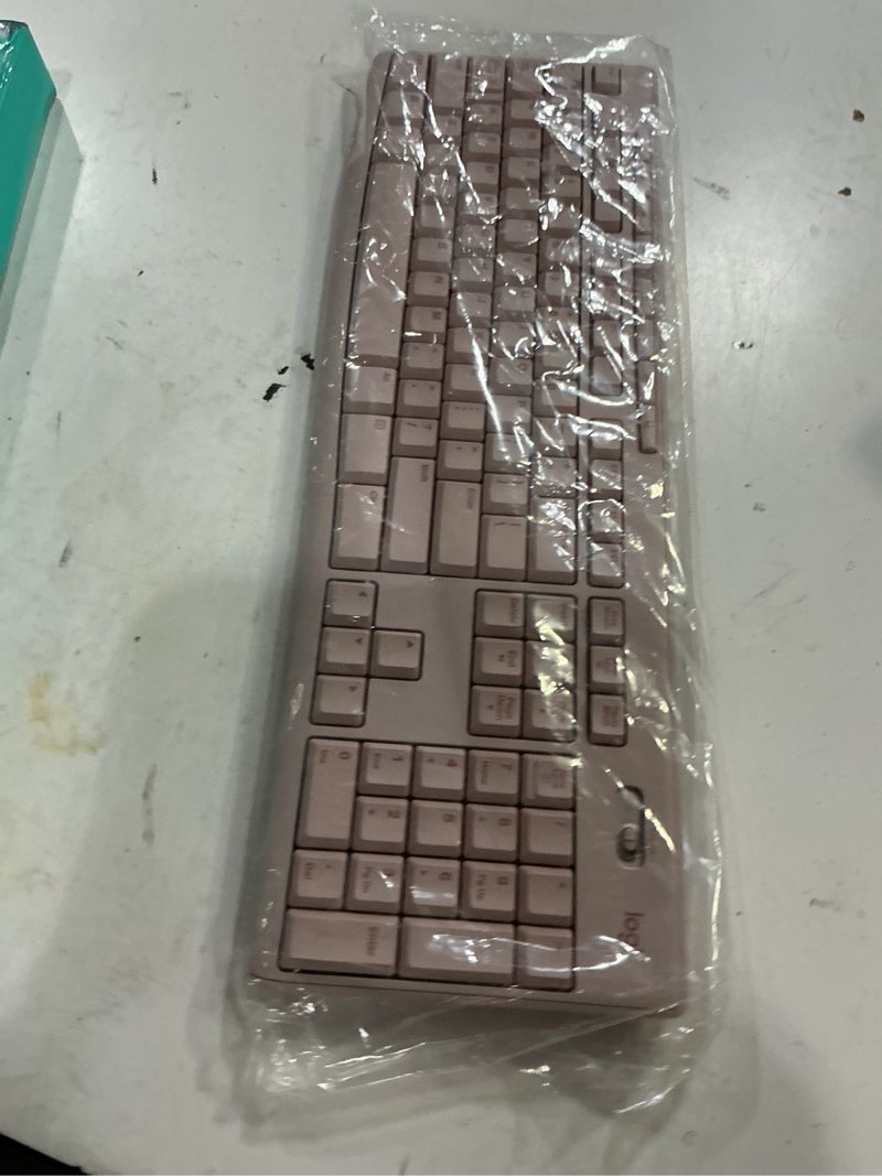 Condition photo showing As Is for (incomplete )  logitech mk270 wireless keyboard and mouse combo for windows, 2.4 ghz, 8 multimedia keys, pc, laptop, wireless keyboard compact mouse combo - rose rose 1 pack combo