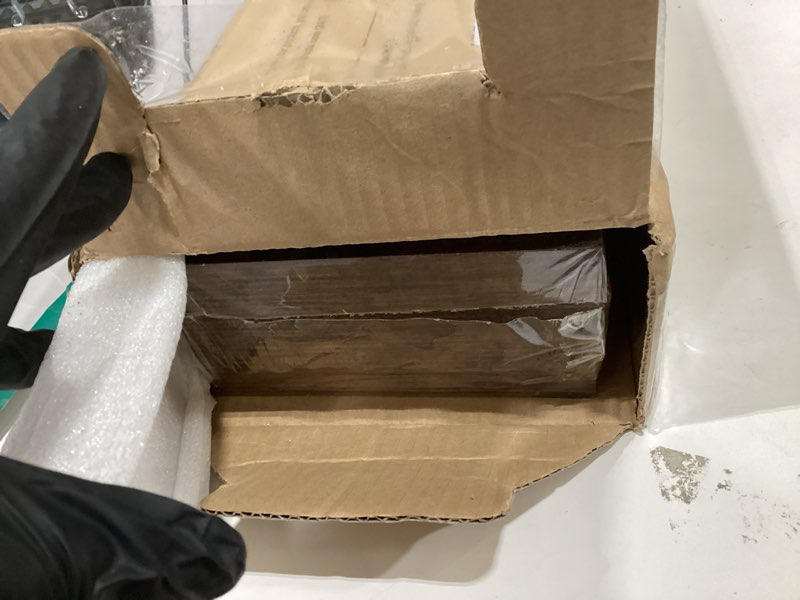 Condition photo showing Good Condition for BAYKA Floating Shelves for Wall, 22.5 Inch Rustic Wood Wall Mounted Shelving for Bathroom, Bedroom, Living Room, Kitchen & Book, Hanging Display Decor Shelf with 22 lbs (Rustic Brown,Set of 3)