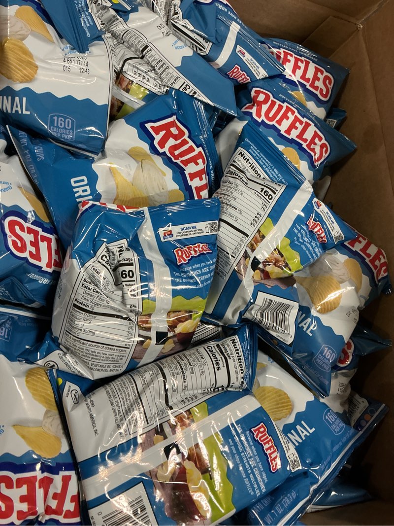 Condition photo showing New/Like New for Best by sep/23/2025)Ruffles Original Potato Chips, 1 Ounce (Pack of 40)
