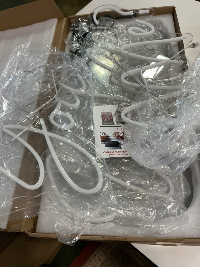 Condition photo showing As Is for Custom Neon Sign, Large Custom Led Signs for Wall Room Decor, Personalized Light Up Name Sign Decor Gift for Birthday Wedding Party Bar Salon Business Bedroom