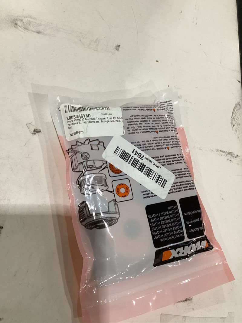 Condition photo showing Good Condition for worx replacement spool & line for string trimmers, 6-pack, wa0010