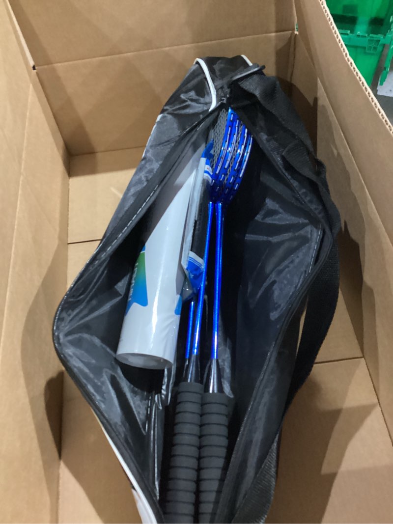 Condition photo showing Good Condition for hiraliy badminton rackets set for backyards, badminton set, includ 2/4 rackets, 6/12 birdies, 1 carrying bag, outdoor game for adult family beginner 4 player(4 racket 12 birdies)