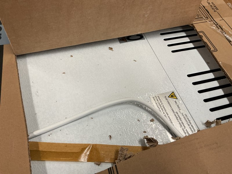 Condition photo showing As Is for Danby 5.0 cu. ft. Square Model Chest Freezer DOE in White DCF050A6WM