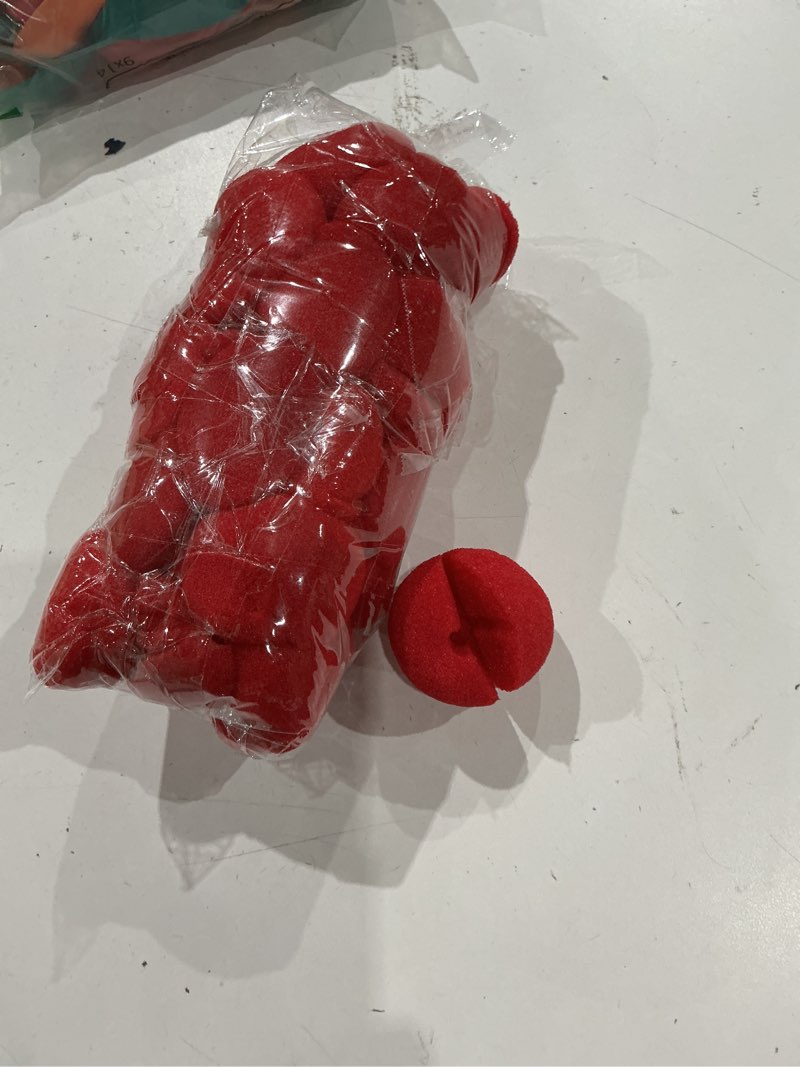 Condition photo showing Good Condition for tihood 50pcs red foam clown noses novelty foam clown noses for halloween christmas costume party